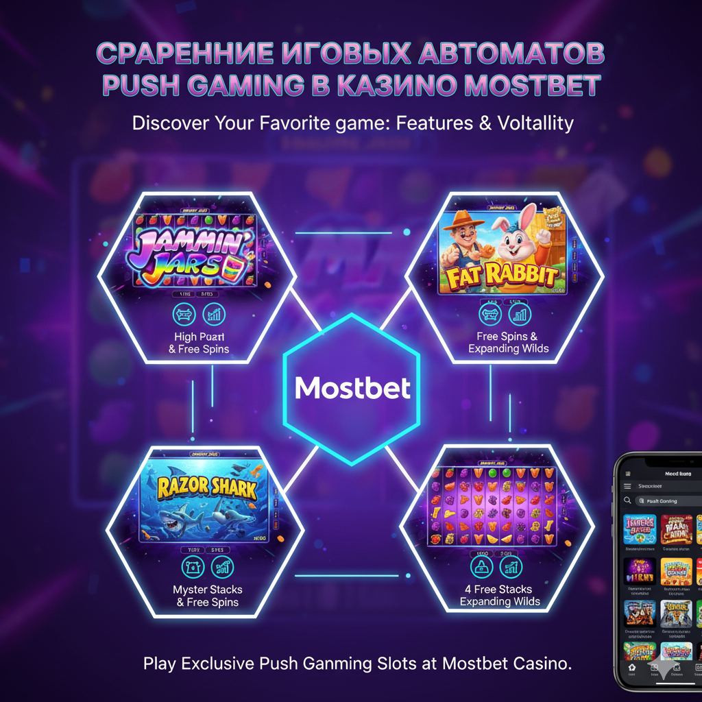 Сравнение слотов Push Gaming в казино Mostbet