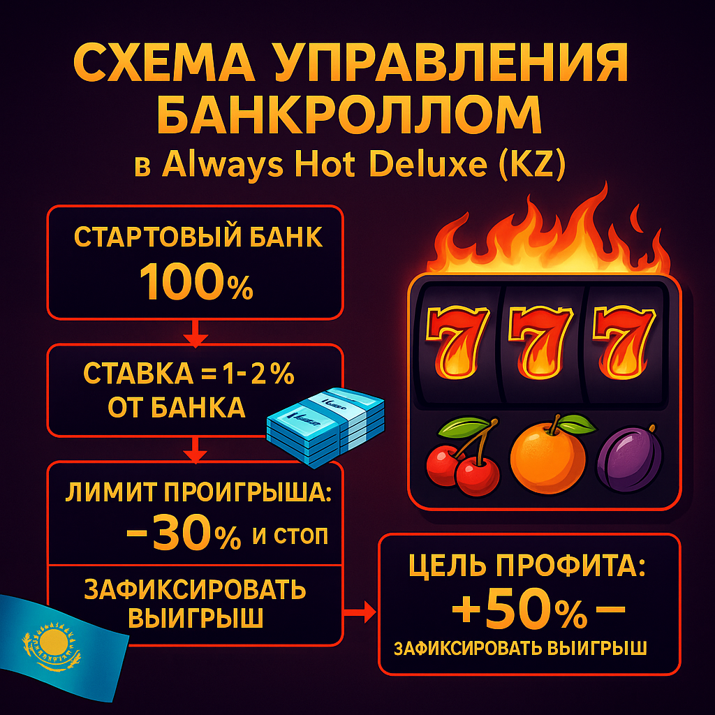 Қазақстандық пайдаланушылар үшін Always Hot Deluxe-те банкролл басқару схемасы