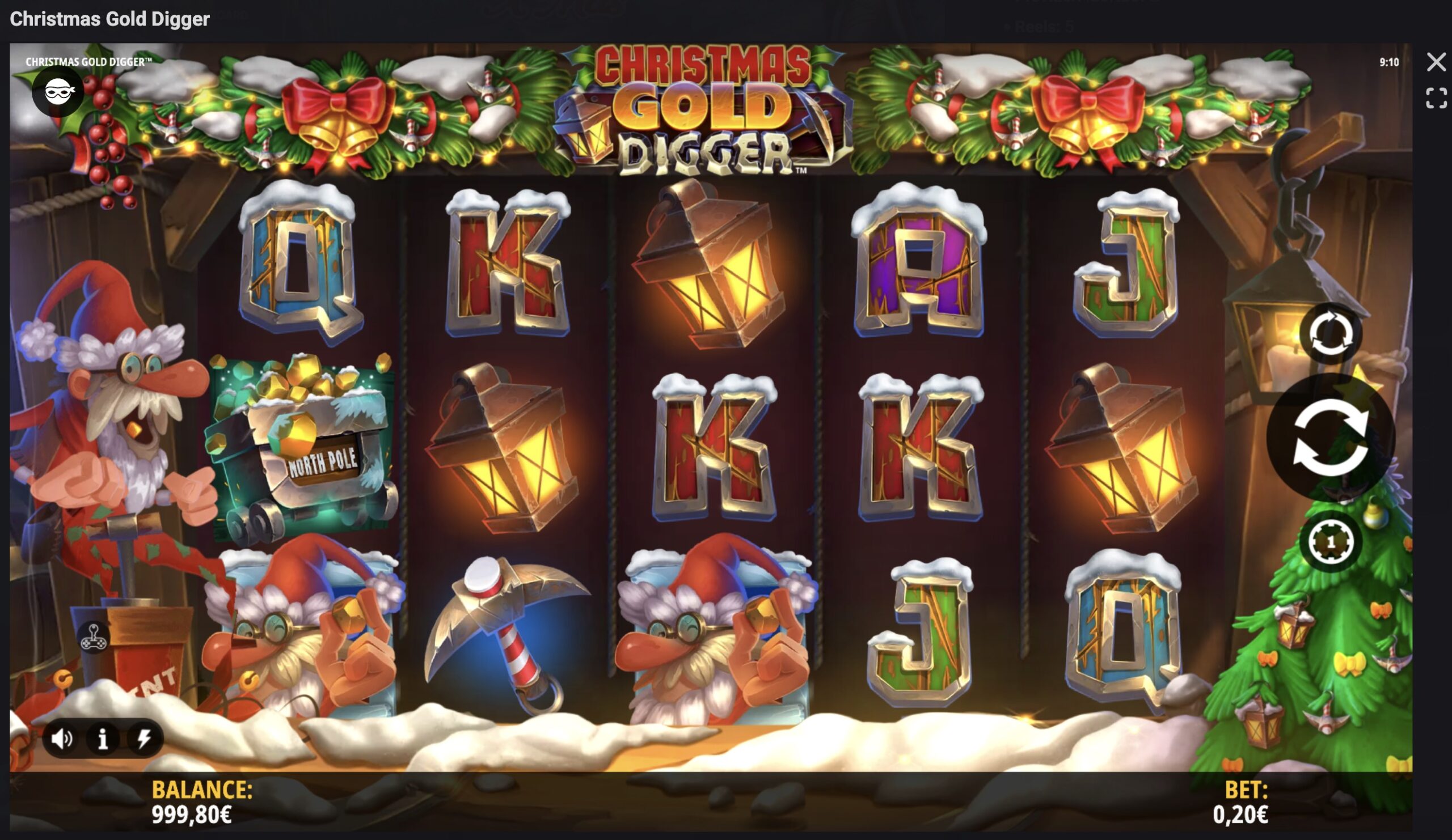 Christmas Gold Digger-де бонус раундын іске қосу сәті