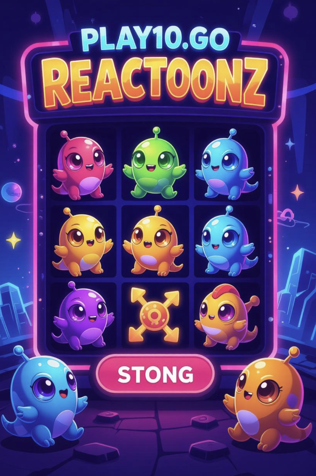 Reactoonz-тың мобильді нұсқасы смартфондағы 7x7 өрісімен