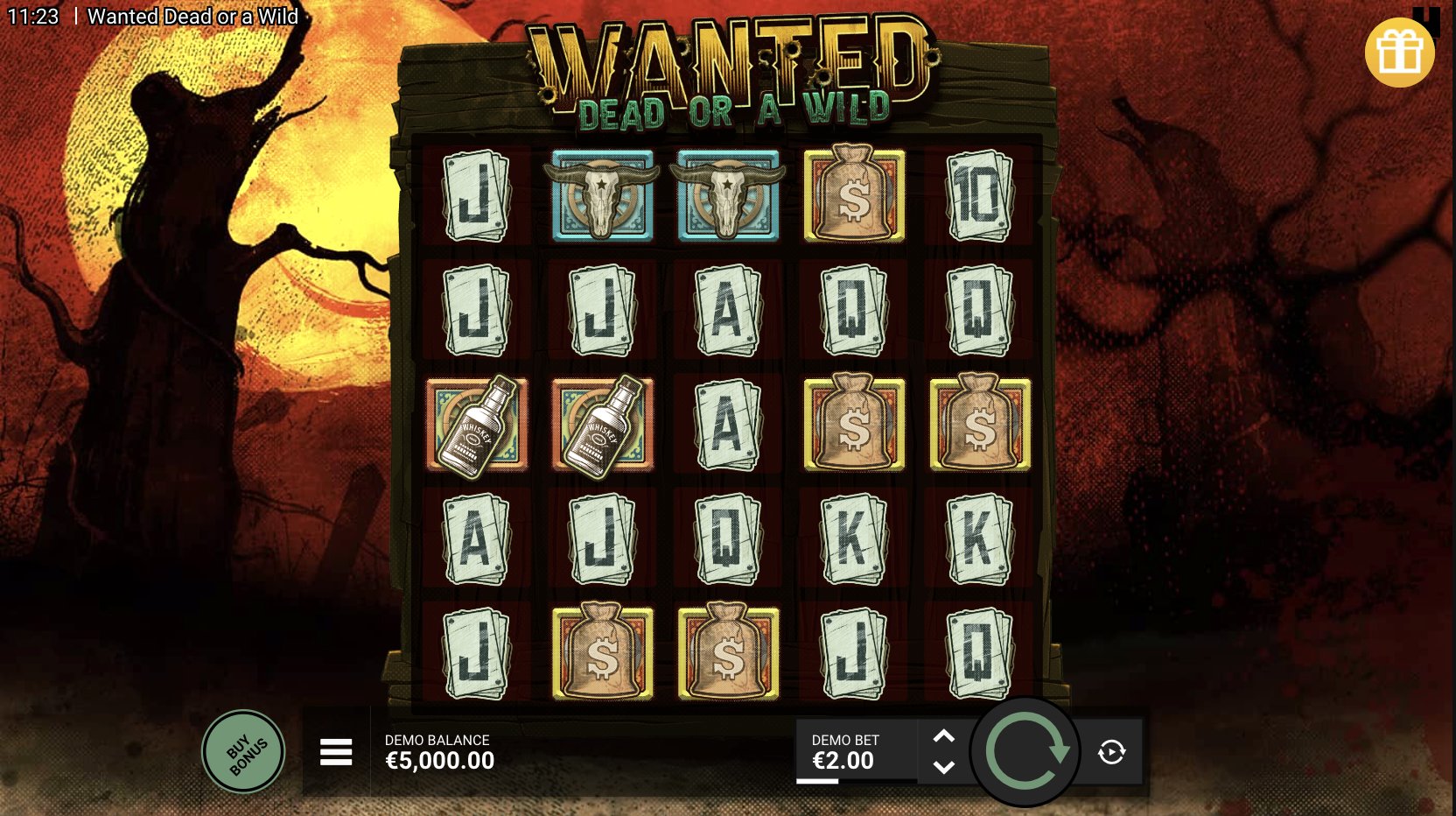 Bet settings in the Wanted slot for Kazakhstan players