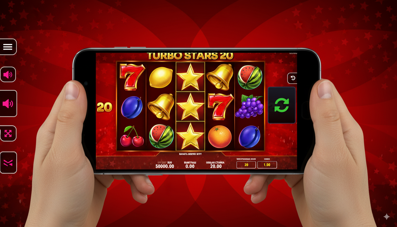Turbo Stars 20-дың бейімделген интерфейсі бар мобильді нұсқасы