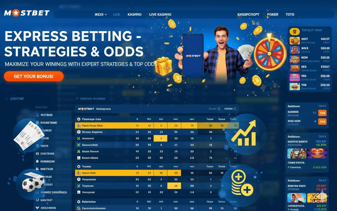 Экспресс ставки Mostbet KZ - стратегии и коэффициенты