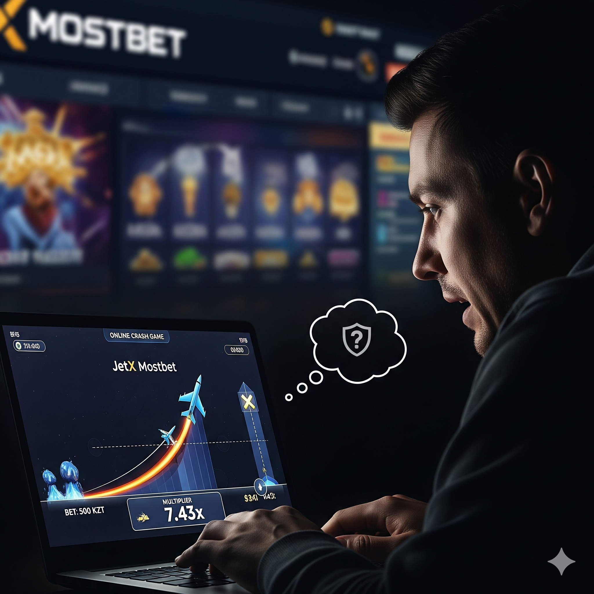Безопасность игры в JetX Mostbet KZ