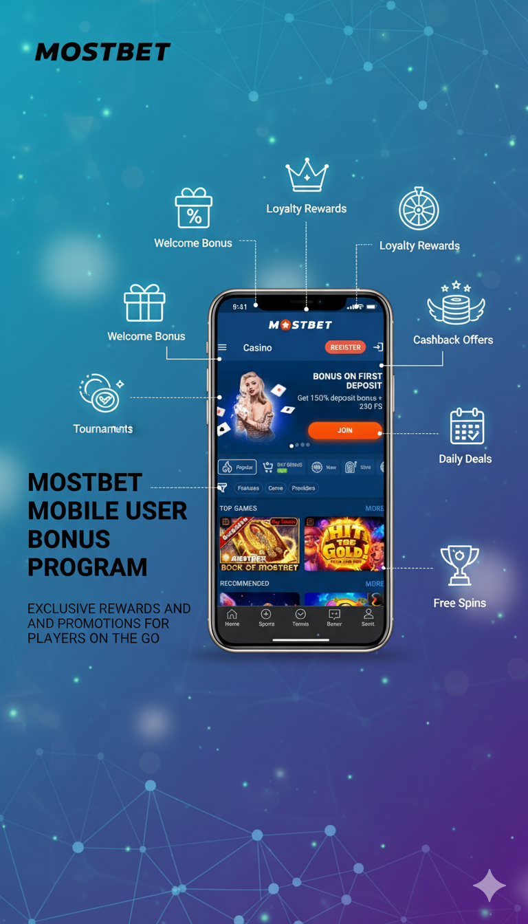 Бонусная программа Mostbet для мобильных пользователей