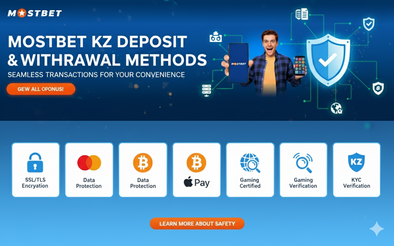 Способы пополнения и вывода в Mostbet KZ