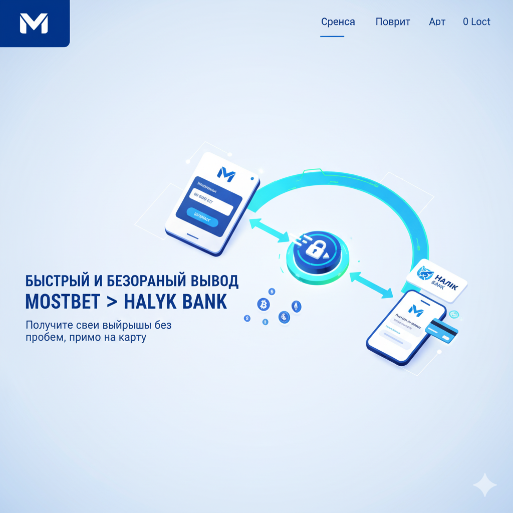 Процесс вывода средств из Mostbet на Halyk Bank