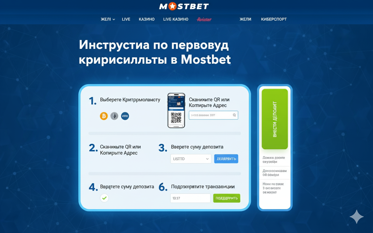 инструкция по переводу криптовалюты в mostbet