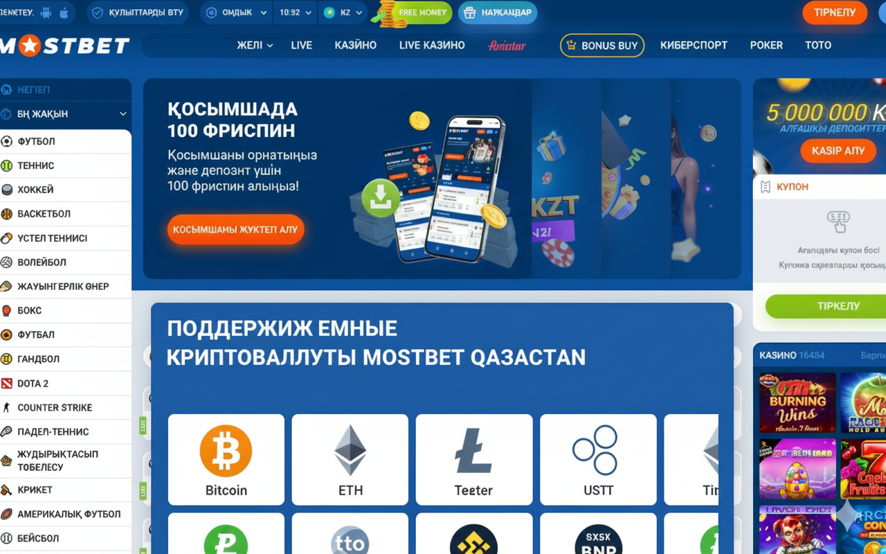 поддерживаемые криптовалюты mostbet казахстан