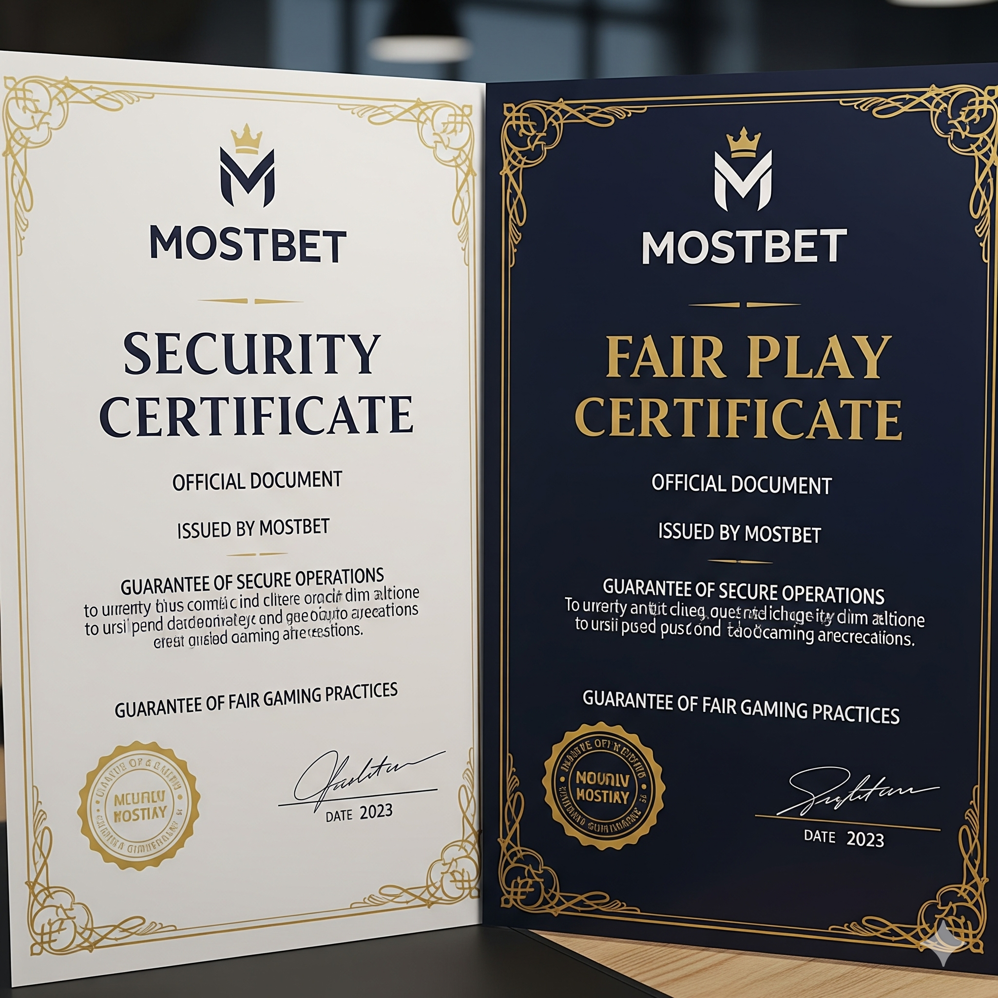 Сертификаты безопасности и честной игры Mostbet