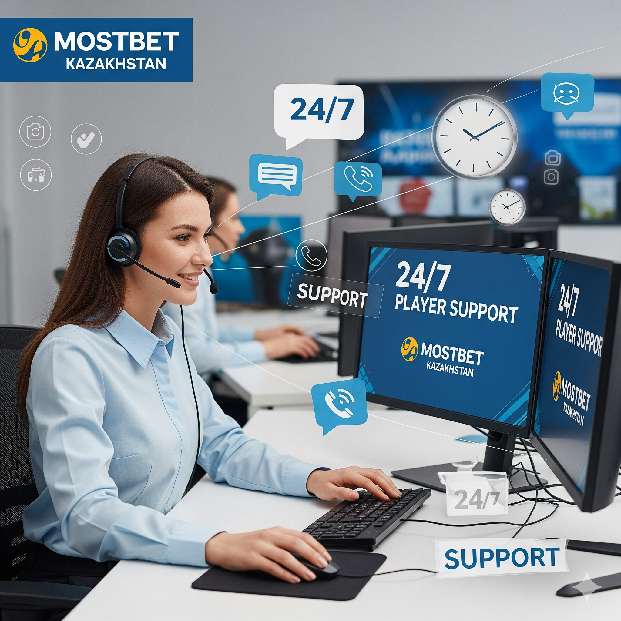 Служба поддержки Mostbet KZ - круглосуточная помощь игрокам из Казахстана