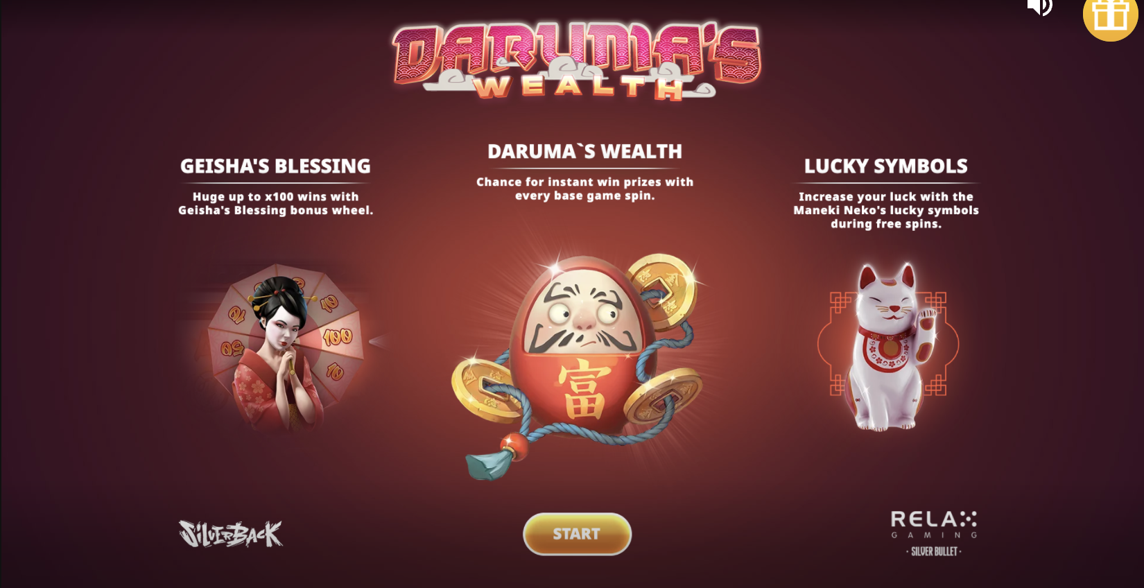 Daruma's Wealth slot machine from Silverback Gaming