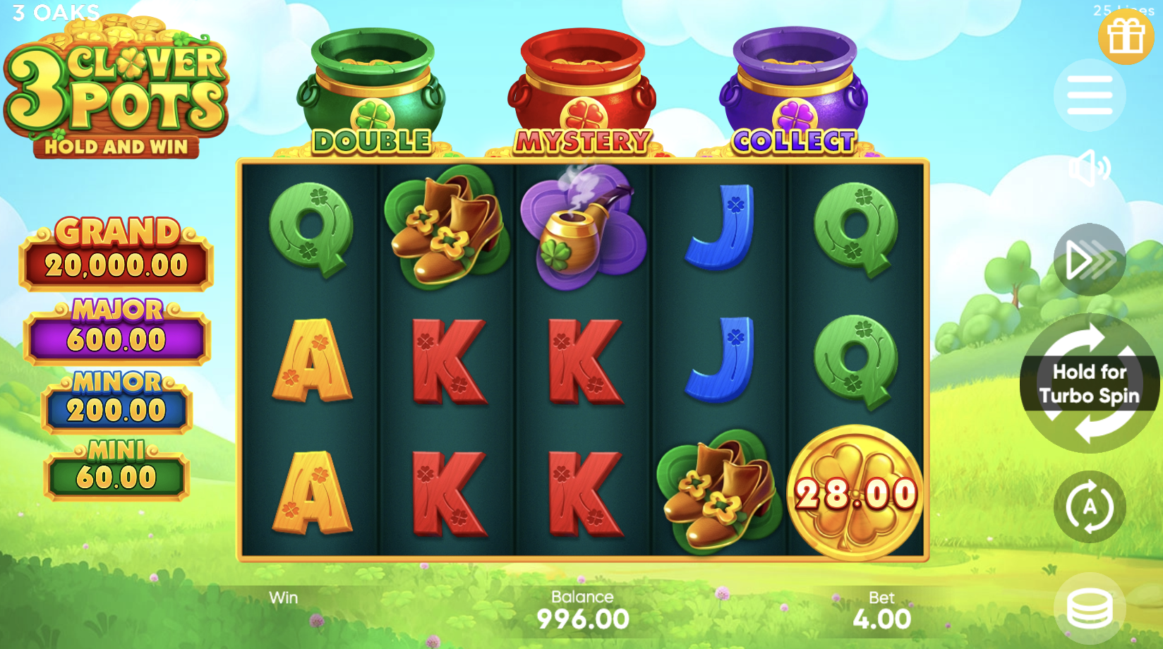 Bankroll management scheme for playing 3 Clover Pots
