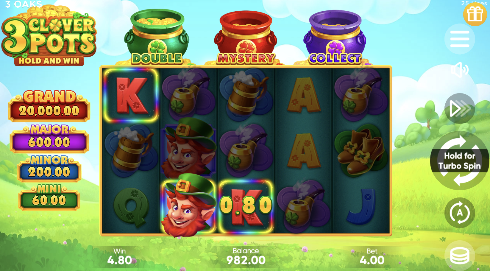 Comparative table of Irish-themed slots with characteristics