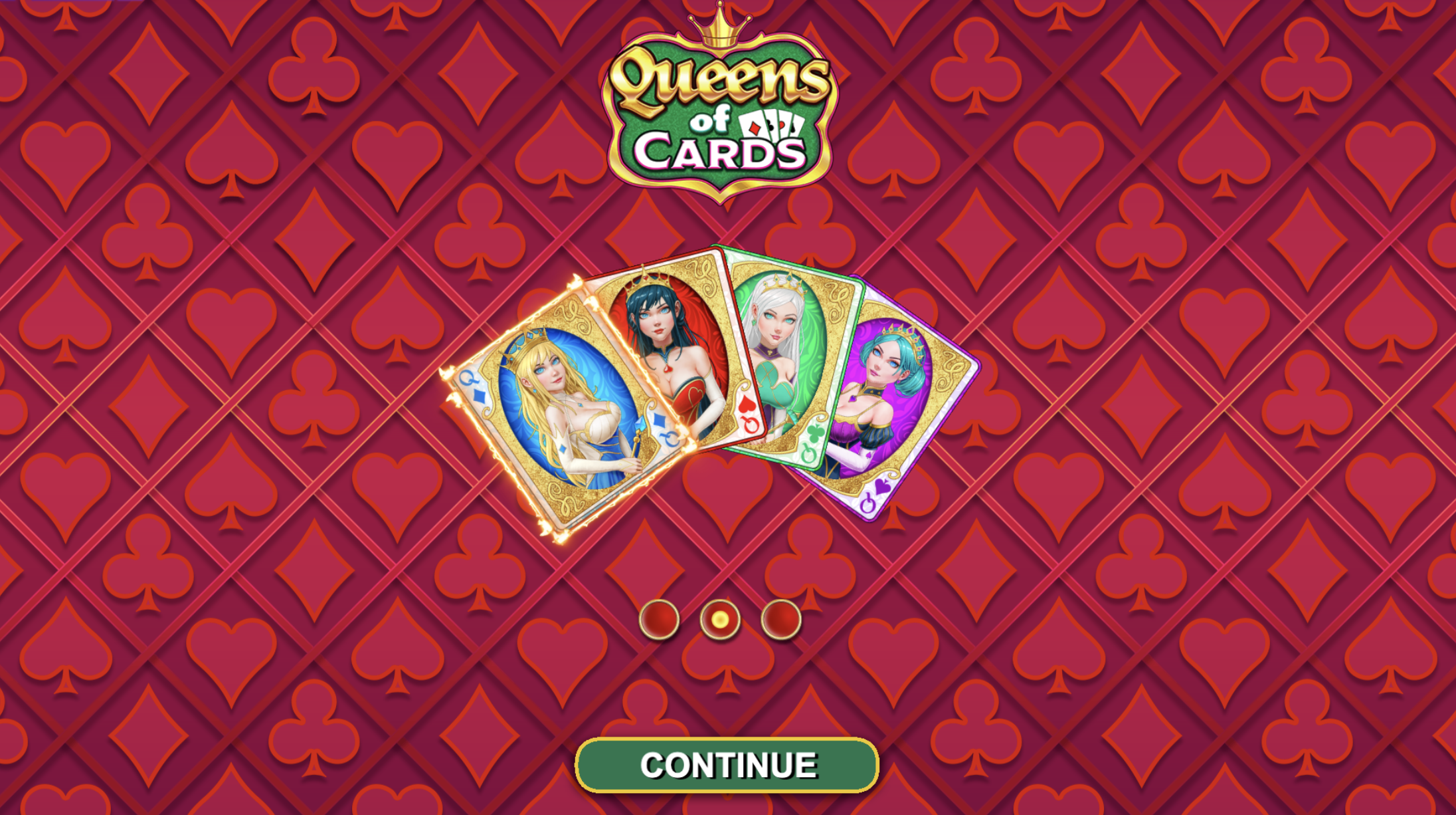 Artistic symbols of Queens of Cards with detailed design