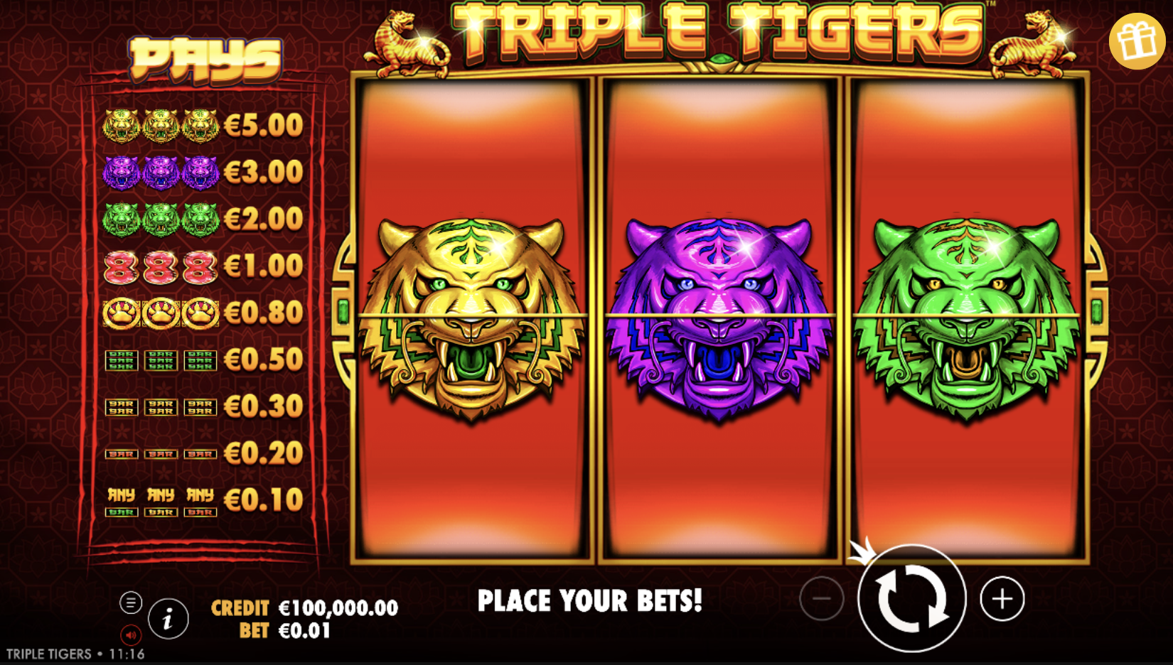 Triple Tigers from Pragmatic Play