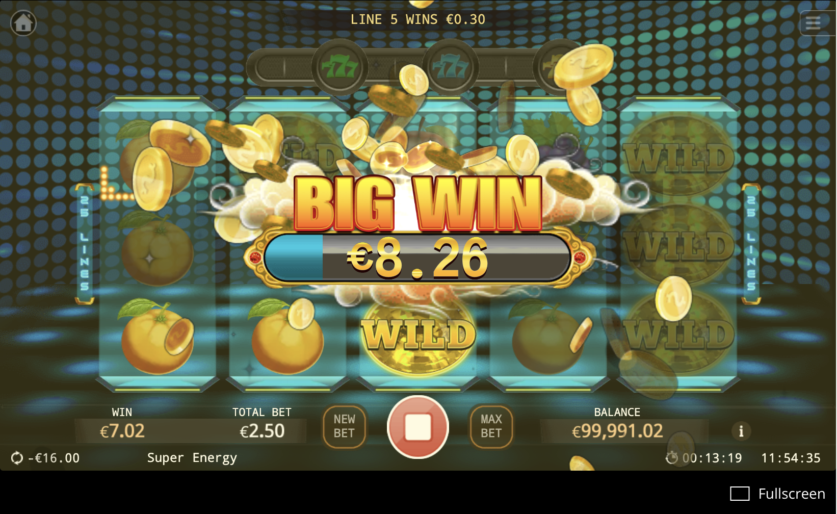 Super Energy demo mode for studying strategies and features