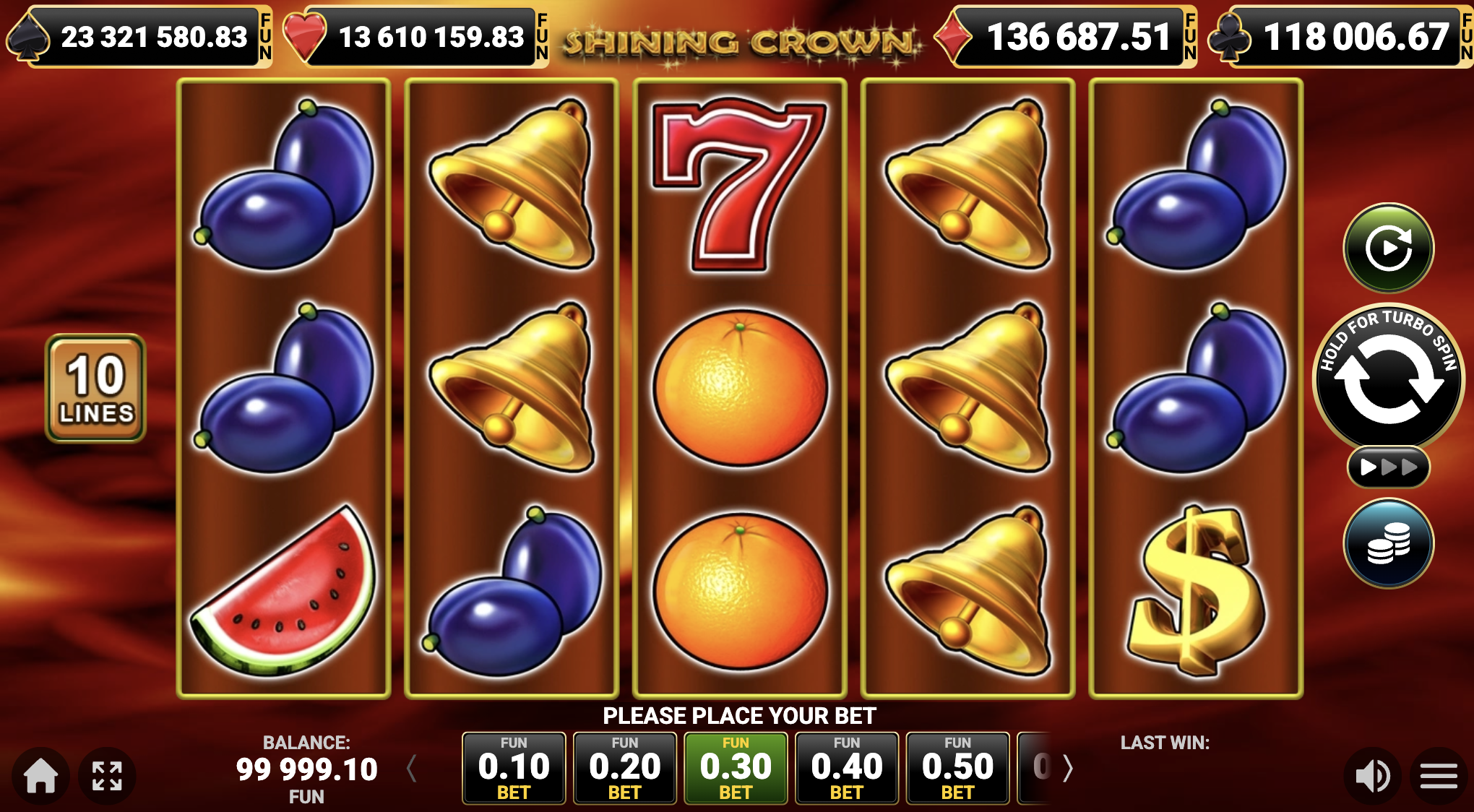 Функция рискованной игры и лесенка удвоения в Shining Crown