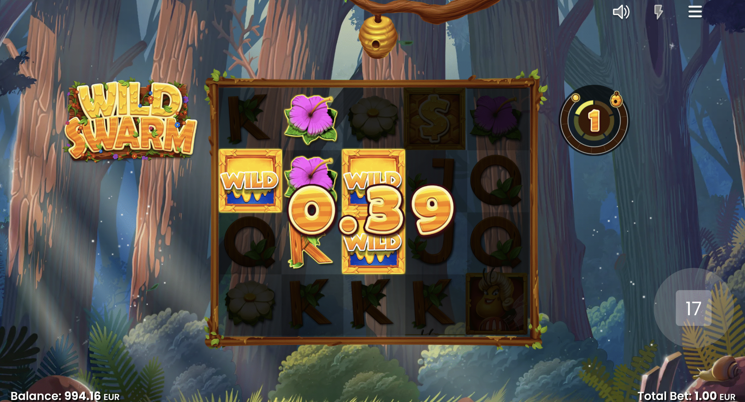 Бонусный раунд Free Spins в Wild Swarm на Mostbet