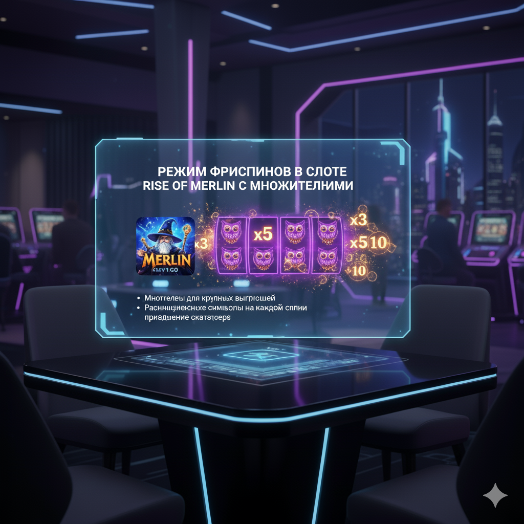 Free spins mode in Rise of Merlin slot with multipliers