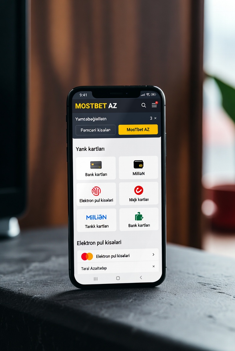Mostbet AZ ödəniş üsulları - Bank kartları, MilliÖN, elektron pul kisələri