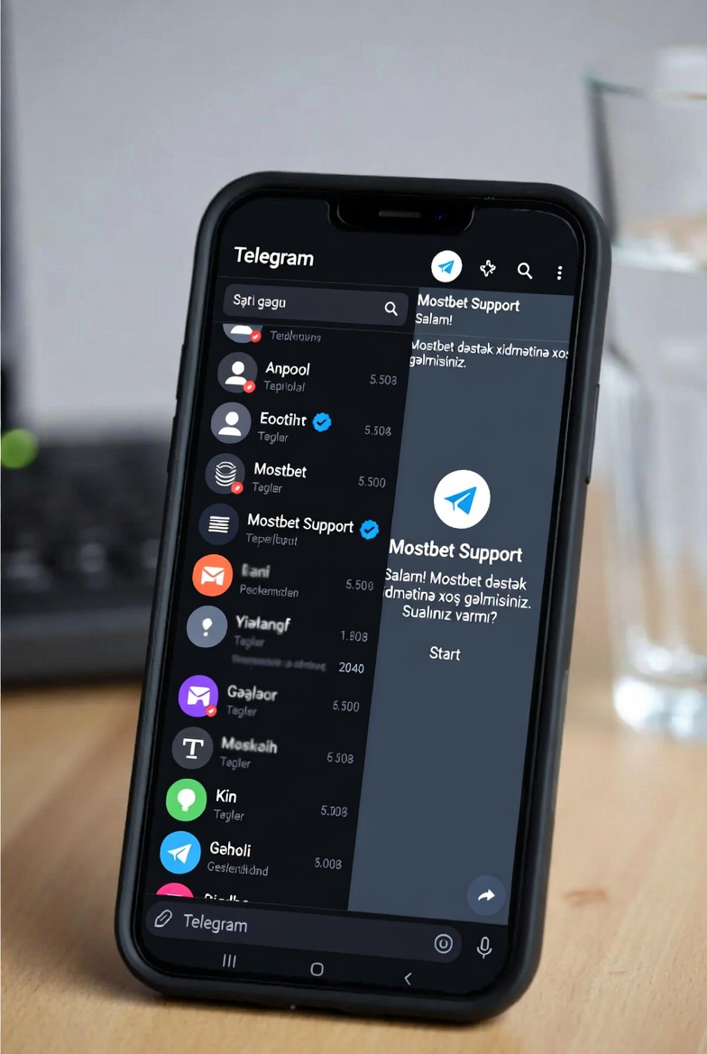 Azərbaycanlı istifadəçilər üçün Mostbet dəstək Telegram-botunun interfeysi
