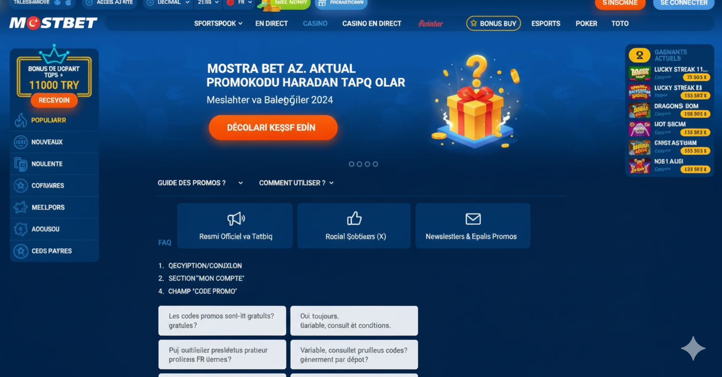 Mostbet AZ aktual promokodu haradan tapmaq olar